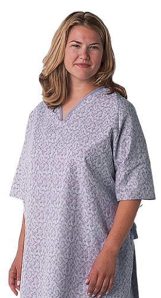 Silvert's Women Open Back Knit Hospital Gown, XL, Mauve Flower - Walmart.com